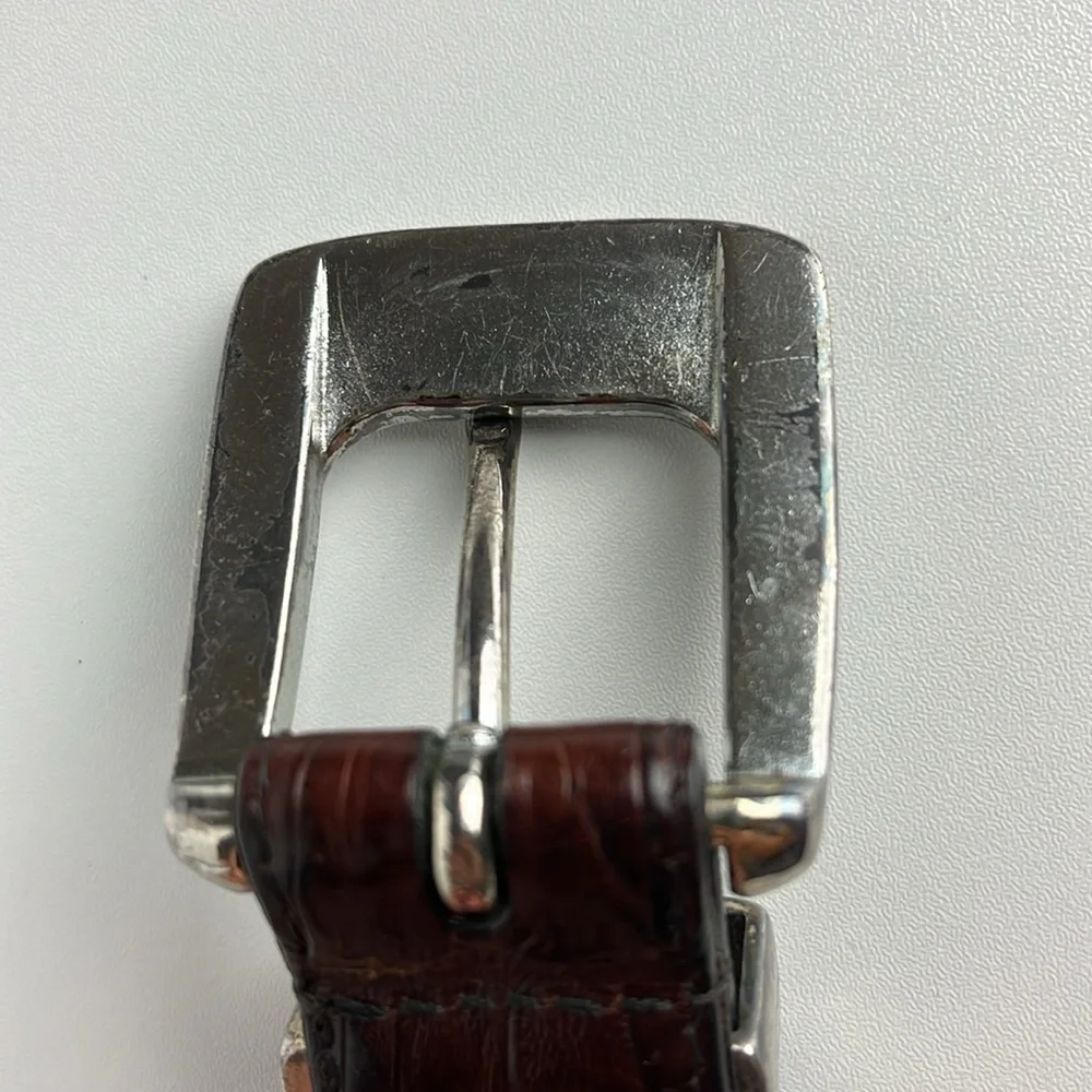 Torino South American Crocodile Western Belt Sz 38